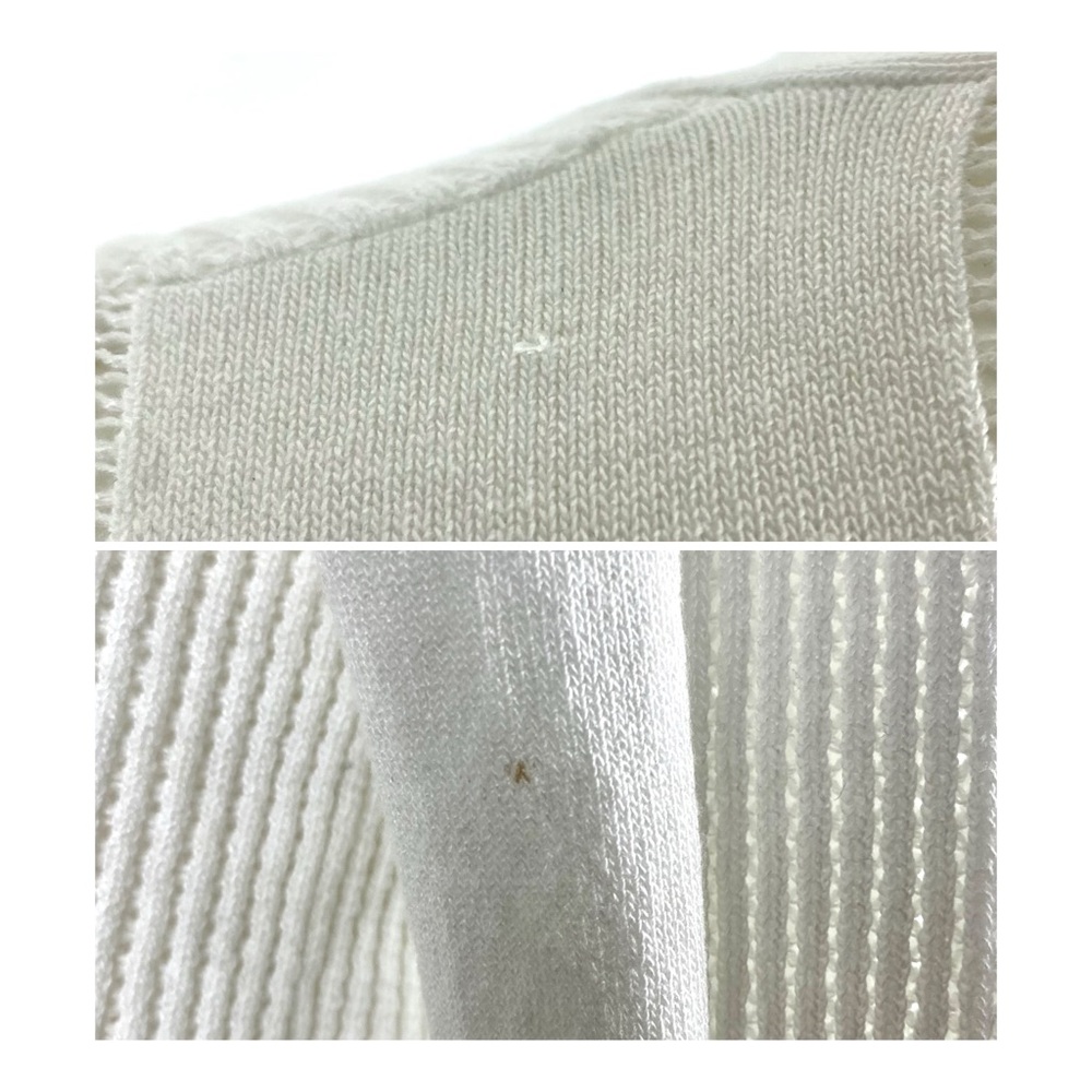 Cyrus Open Front White Cardigan Long Sleeves Lightweight Beachy L - Picture 10 of 12